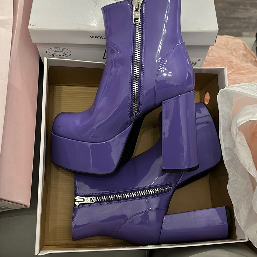Purple booties